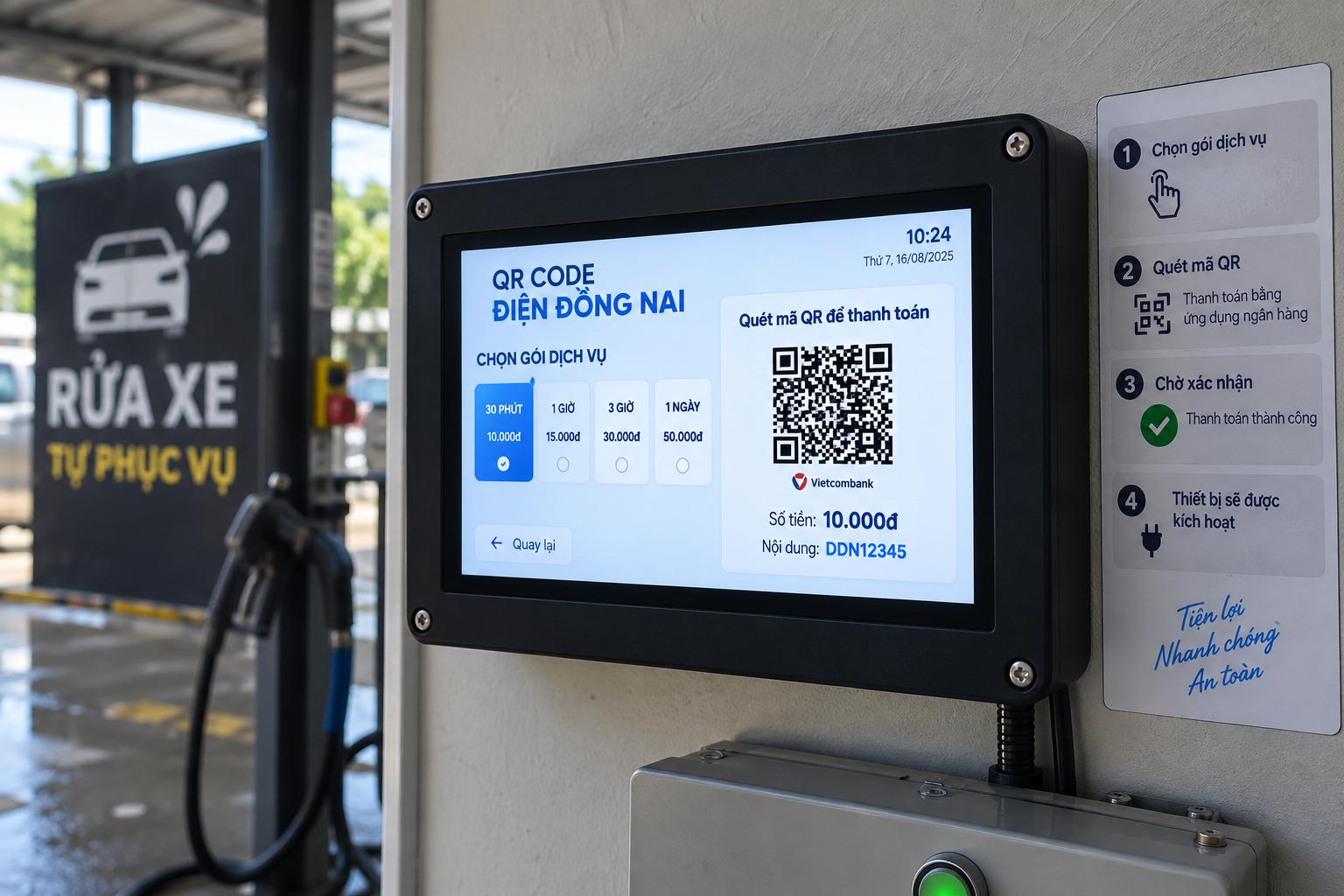 Màn hình cảm ứng 7 inch QR Code - diendongnai.com